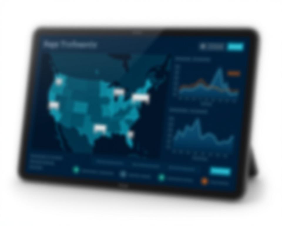 NCS Trucking proprietary temperature monitoring dashboard application interface